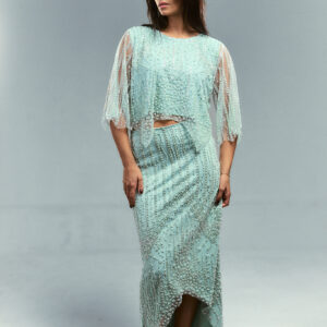 Two pieces set . Evening wear. Occasion set. Handmade embroidery set